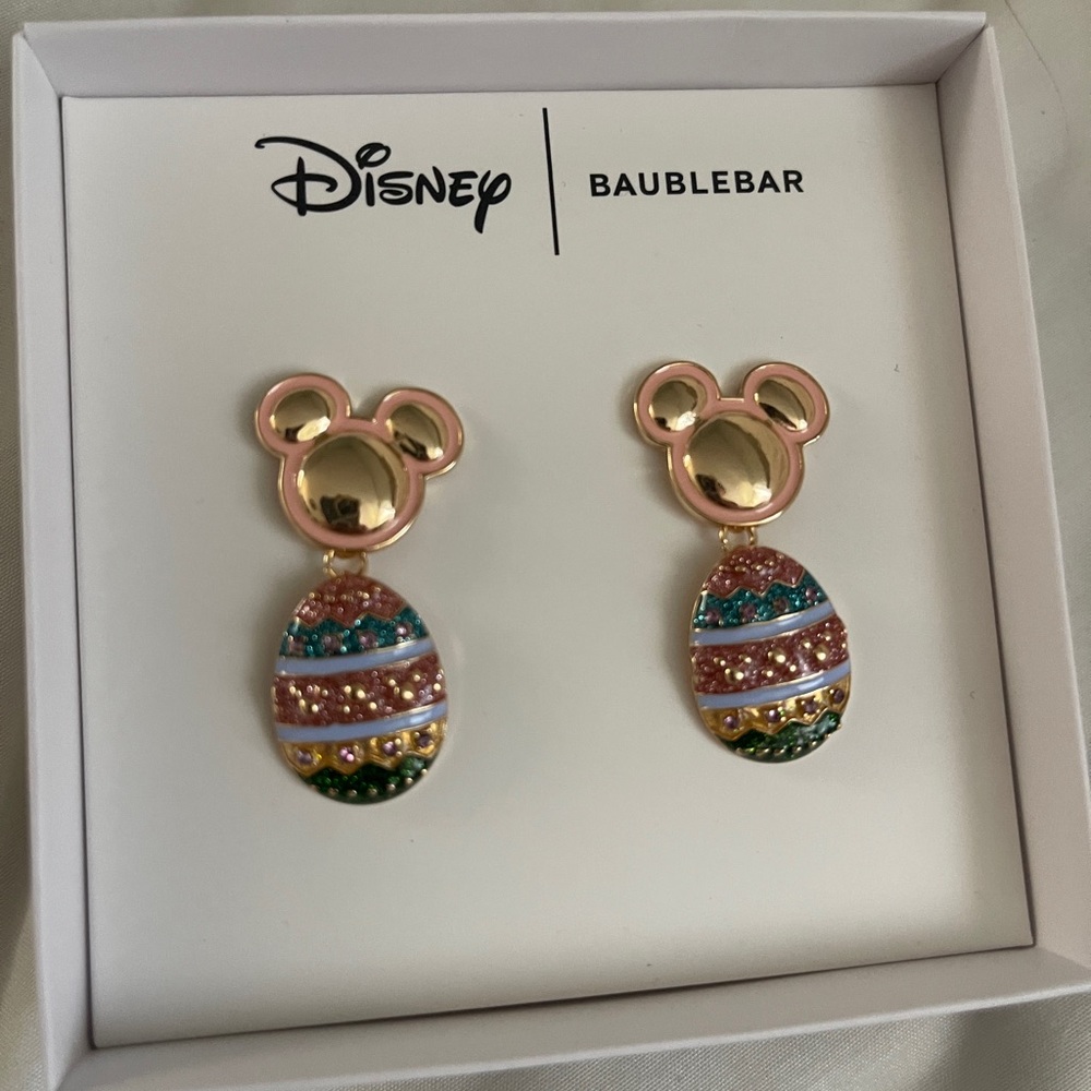 Disney BaubleBar Mickey Earrings-Easter Egg